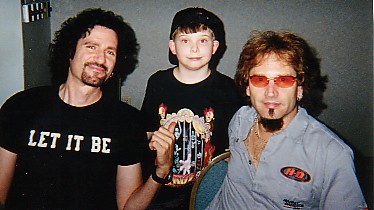 Bruce Kulick, David S., and Eric Singer at the 2001 Louisville KISS Expo